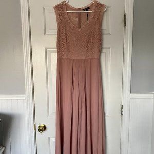 Long Modest Formal Prom Dress with Lace